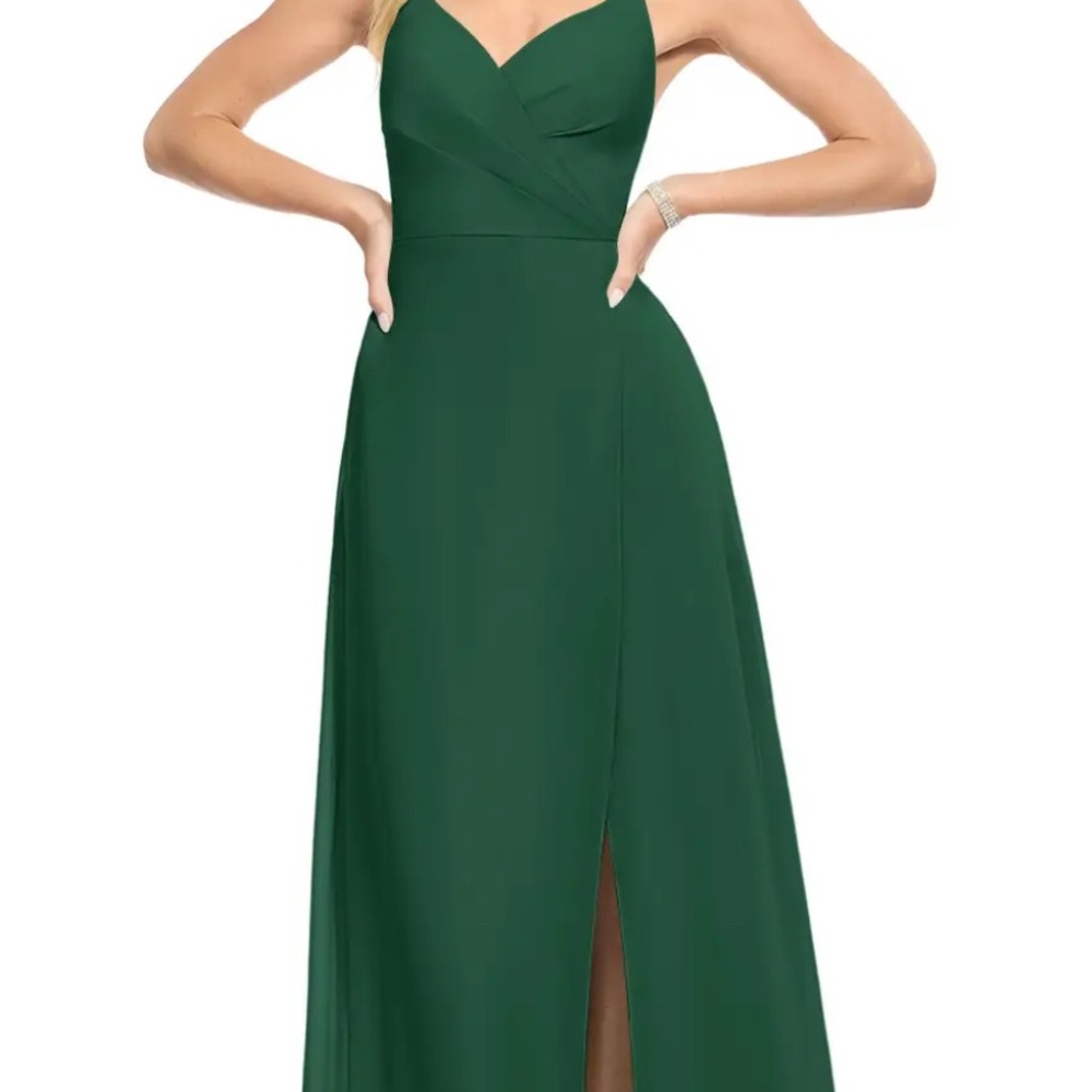 Azazie Dark Green Evening Gown/ Bridesmaids Dress